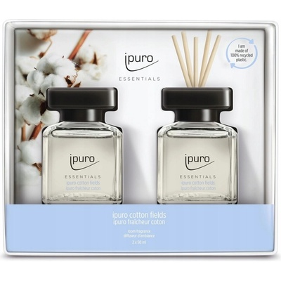 Ipuro Sada aromatického difuzéra Cotton Fields 2 x 50 ml