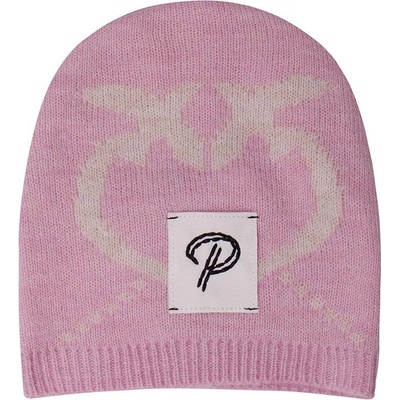 Pinko Up Детска шапка с вълна Pinko Up в розово с фина плетка (F3PIJGHT204)