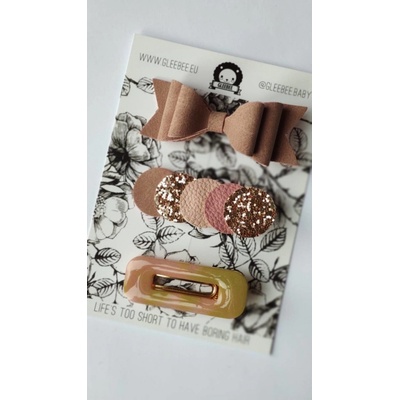 Gleebee sponky Dusty pink sparkle 3ks