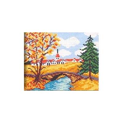 Vyšívací předloha 18x24 Most podzim