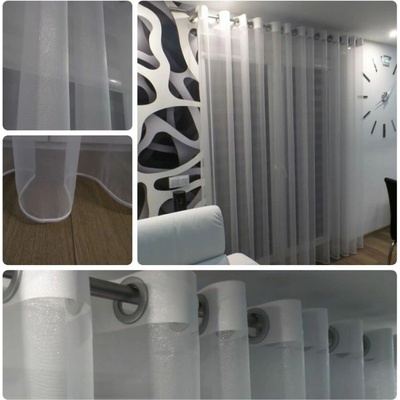 Biela záclona SHINE s olovkom - š. 600 cm x v. 250 cm