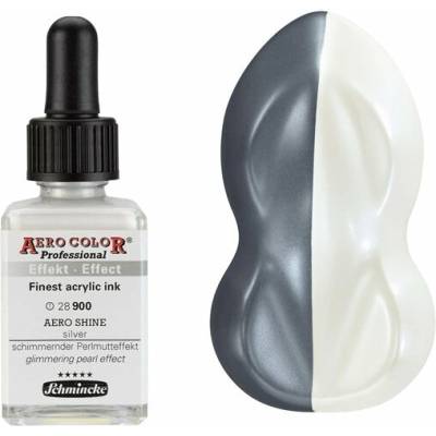 Schmincke Aero Color Professional Effect Akrylový atrament 28 ml 900 AERO SHINE strieborná