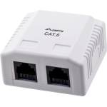 Lanberg Розетка за външен монтаж Lanberg 2xRJ45 White (OU6-0002-W)