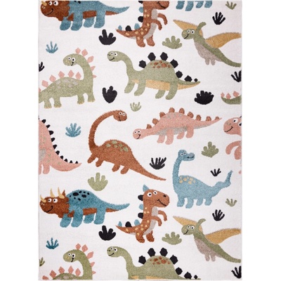 Dywany Łuszczów Fun Dino cream Viacfarebná