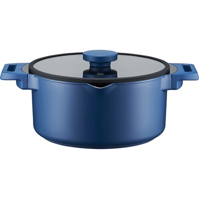 AMBITION Hrnec s poklicí 24cm Cobalt 61293 4,7L Tmavě modrá Indukce Plyn