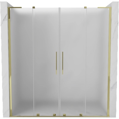 Mexen Velar L Duo плъзгащи се душ врати 180 см, матирани, златни - 871-180-003-32-50 (871-180-003-32-50)