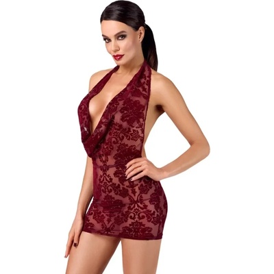 Мини рокля, открит гръб и чувствен силует, размер L - Kink Royal Dress (NOIR000095)