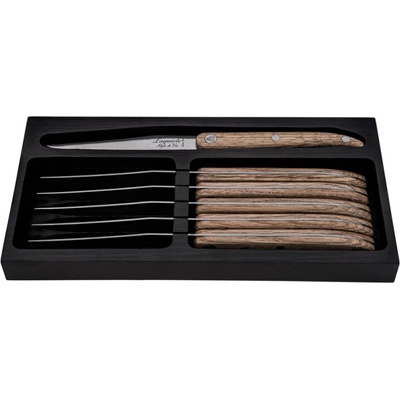 Laguiole Комплект ножове за пържоли INNOVATION, 6 бр. , с дъбова дръжка, Laguiole (LAGSDV-301319)