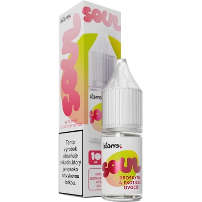 Klarro Soul Salts Broskyňa a Exotické Ovocie 10 ml 20 mg
