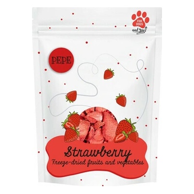 PAKA ZWIERZAKA PEPE Freeze dried Lyofilizované jahody pre psa 20 g