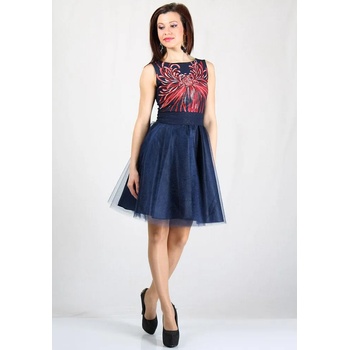 Image 1 of Rumena Дамска рокля с красиво пано цвете rumena