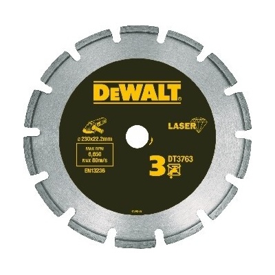 DeWALT DT3763 Kotouč pro tvrdé materiály a žulu, pro suché řezání, 230 mm