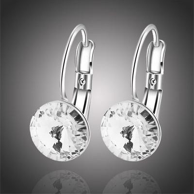 Sisi Jewelry náušnice Amanda krystal Swarovski E-F6161 bíla/čirá