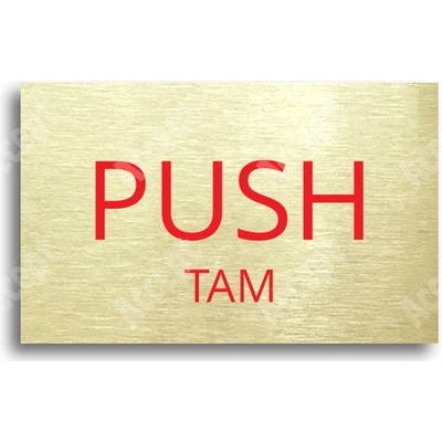 ACCEPT Tabulka SEM - TAM - typ 35 (80 x 50 mm) - zlatá tabulka - barevný tisk bez rámečku