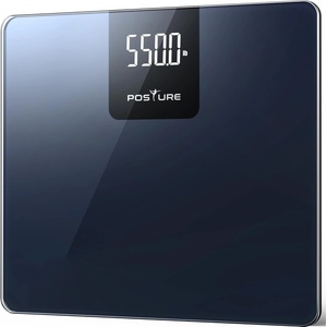 Posture Personal Scale, Digital Body Scale with 250 kg Load Capacity, High-Precision Personal Scale with Extra Wide Platform, Large LED Display, and Durable 8 mm Tempered Glass Plate for Home - BG1911W-P (BG1