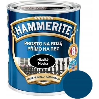 Hammerite priamo na hrdzu hladký 0,25 l svetlosivá