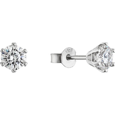 Evolution Group Stříbrné náušnice MIA 11M00006 moissanite