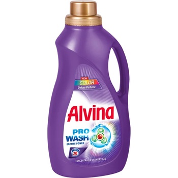 ALVINA течен перилен препарат, Цветно пране, Deluce parfume, 20 пранета, 1100мл