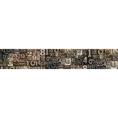 Dimex KI350-077 Samolepící fototapeta do kuchyně Typeset rozměry 350 x 60 cm