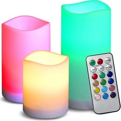 DZL LED svíčky set 3 ks na baterie s dálkovým ovládáním 3LED-12
