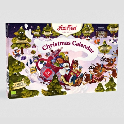 Yogi Tea vianočný adventný kalendár jogínskych čajov 24 vrecúšok