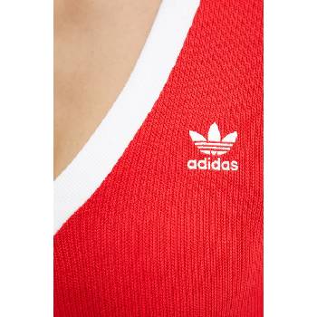 Adidas Рокля adidas Originals в червено дълга със стандартна кройка IY7217 (IY7217)