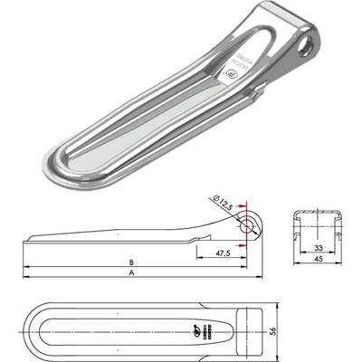 Pant bočnice ZW-01.220A délka 220 mm, čep 12,5 mm SPP