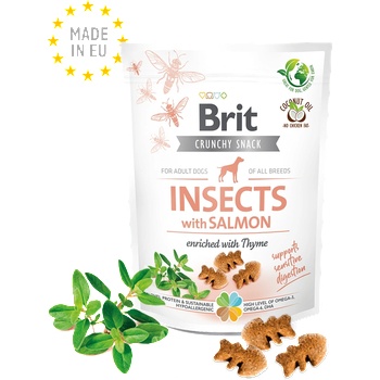 Brit Care Crunchy Cracker Insects with Salmon enriched with Thyme 200 гр