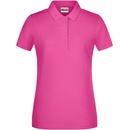 James & Nicholson Dámska polokošeľa z biobavlny 8009 Jemne ružová