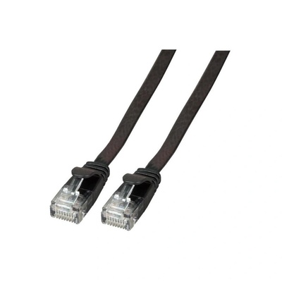 EFB-Elektronik RJ45 Flachpatchkabel U/UTP, Cat. 6A, PVC, 5m, schwarz (K8107SW. 5) (K8107SW.5)