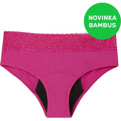 MENSTRUAČNÍ KALHOTKY KRAJKA HI-WAIST - SILNÁ MENSTRUACE