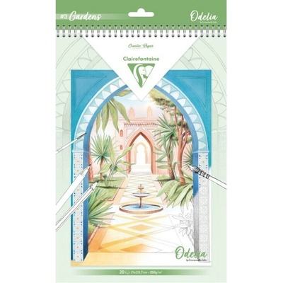 Clairefontaine Odelia Gardens omalovánky A4, 6 motivů, 20 listů, 250g/