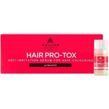 Kallos kjmn Hair PRO-TOX Anti-Irritation ampoule - ampule na ochranu citlivej pokožky hlavy, pred podráždením počas farbenia vlasov 10 x 12 ml