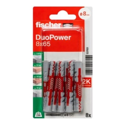 FISHER ДЮБЕЛ fischer 537651 duopower ф8х65мм УНИВЕРСАЛЕН 8бр (537651)