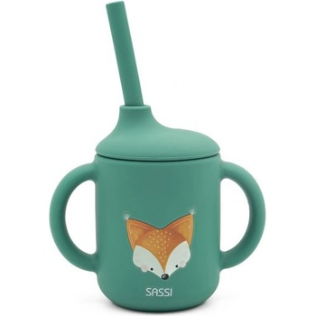 SASSI Силиконова чаша със сламка Sassi, Лисица