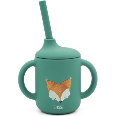 SASSI Силиконова чаша със сламка Sassi, Лисица