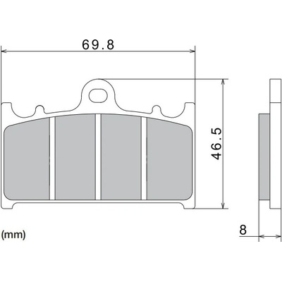 Brzdové destičky, NISSIN (semi-metalická směs) 2 ks v balení M501-377