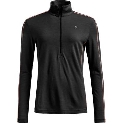 Ortovox Дамско мериносово термобельо Ortovox Women's 185 Rock'N'Wool Zip Neck Merino base layer - Black Raven (115-2706-0112)