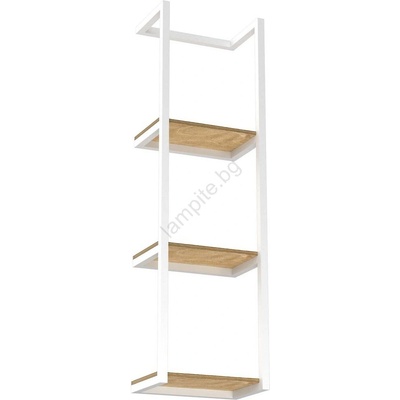 Luminex Стенна закачалка за кърпа 78x23 см бяла (LU9031)