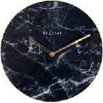 NeXtime Стенен часовник Marble със златен обков черен (8189ZW)