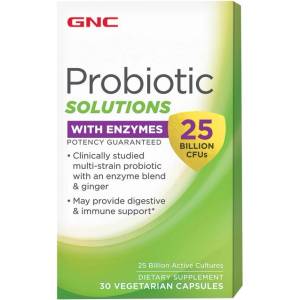 GNC Probiotic Solutions With Enzymes 25 Billion CFUS [30 капсули]