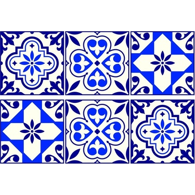 Samolepicí dekorace Retro kachličky SM-3448 rozměry 42,5 x 65 cm