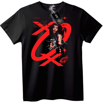 NOONEBRAND Графична тениска Crash X Red - XL, White