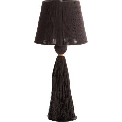 Light & Living Тъмнокафява настолна лампа с текстилен абажур (височина 58 cm) Espino - Light & Living (1894883)