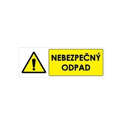 NEBEZPEČNÝ ODPAD, Samolepka 290x100 mm