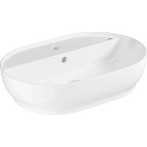 GROHE Essence - Мивка за плот 60х40 см, с преливник, с отвор за смесител, Алпийско бяло 103569SH00 (103569SH00)