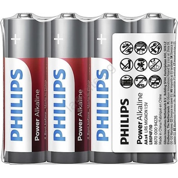 Philips LR6P4F/10 - 4 бр. Алкална батерия AA POWER ALKALINE 1, 5V 2600mAh (P2199)