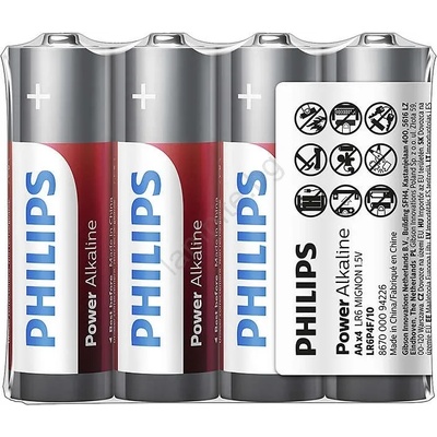 Philips LR6P4F/10 - 4 бр. Алкална батерия AA POWER ALKALINE 1, 5V 2600mAh (P2199)