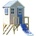 Wendi Toys Къща за игра с платформа и пързалка My Cottage Blue (TTM26B)