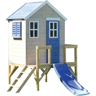 Wendi Toys Къща за игра с платформа и пързалка My Cottage Blue (TTM26B)